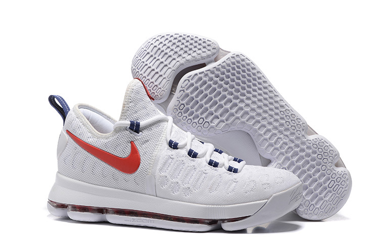Nike KD 9 Indenpent Day White Red Basketball Shoes
